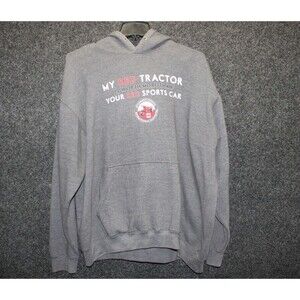 Farmall International Harvester Tractor Farm Gray Hoodie 2XL